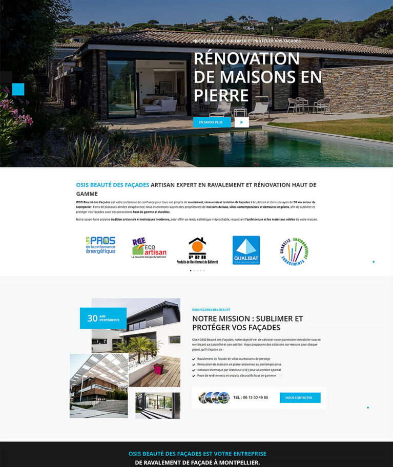 OSIS la beauté des façades projet réalisé par l'agence Panda Marketing Digital