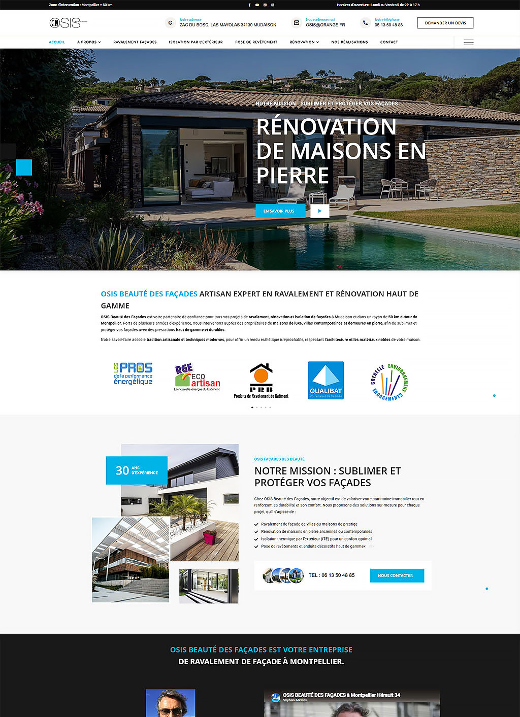 OSIS la beauté des façades projet réalisé par l'agence Panda Marketing Digital