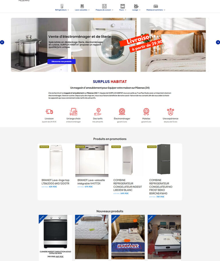Surplus Habitat projet réalisé par l'agence Panda Marketing Digital